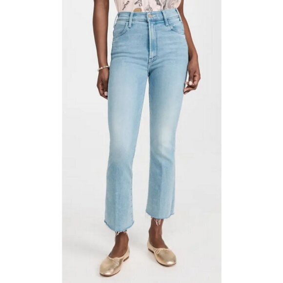 💕MOTHER💕 Hustler Ankle Fray Jeans w/ Mother Patch ~ Cutting Class Blue 27 NWT - Picture 3 of 16
